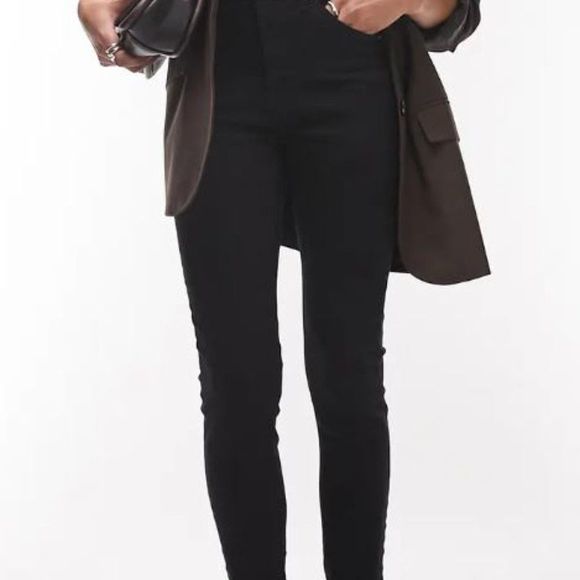 Topshop Denim - Topshop Black Moto Jamie Jeans